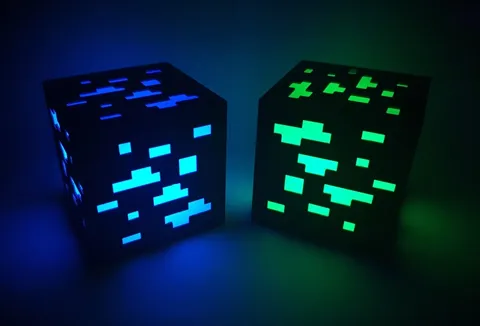 Minecraft Ore - small Tealight LED lamp (white) view 2