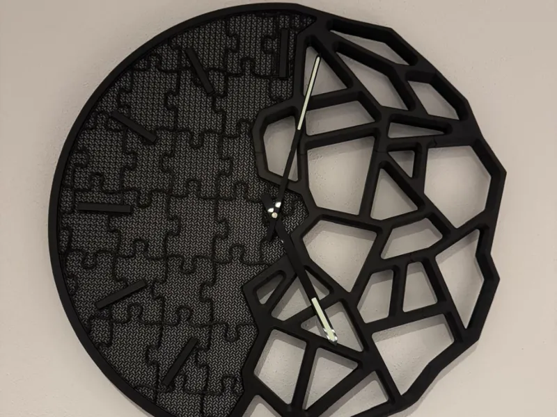 Einleger Wanduhr Voronoi Style Groß