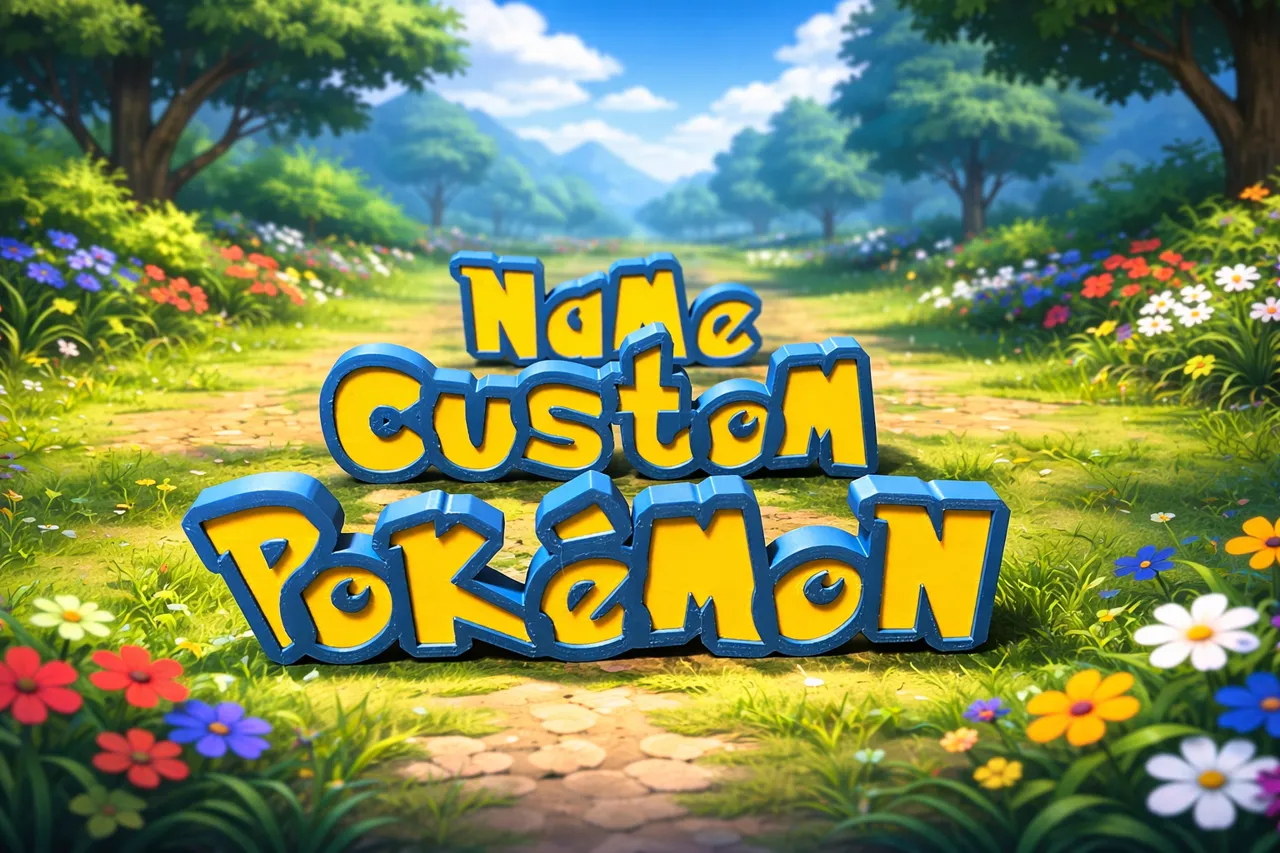 Custom Name Pokémon font view 2