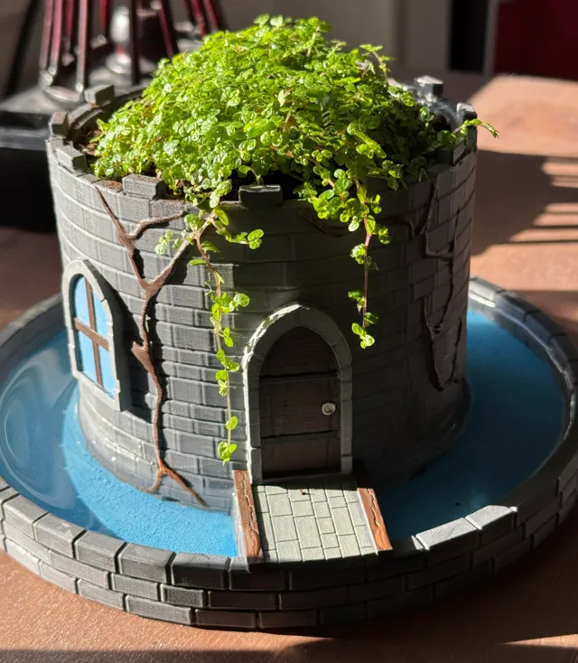 Castle Planter with Self Watering Moat