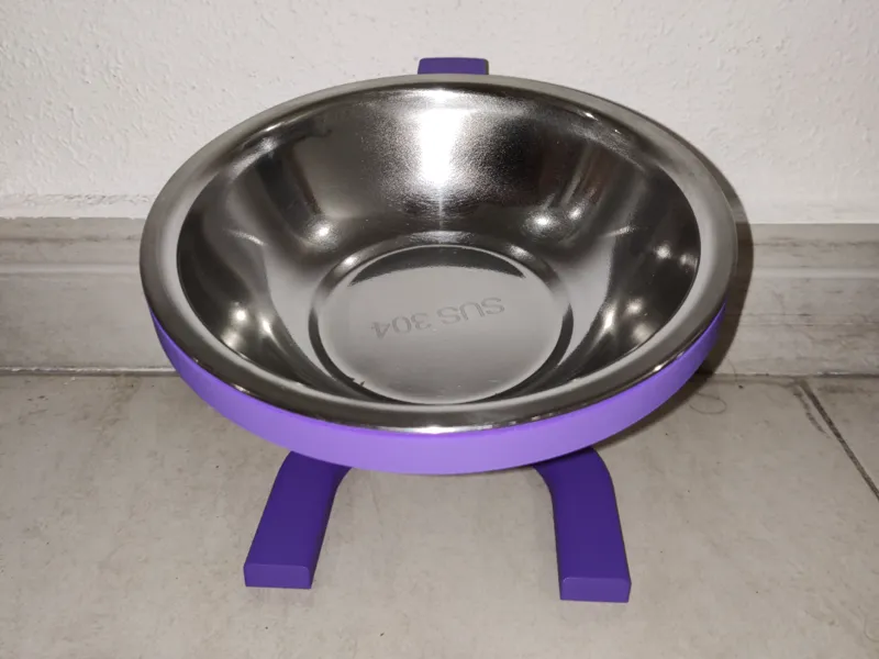 Raised Cat Pet Food Bowl remix for 154mm diameter