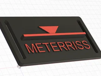 Meterriss-Plakette
