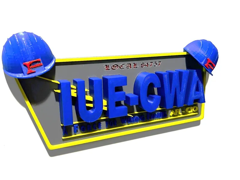 IUE-CWA Union logo sign sticker/magnet