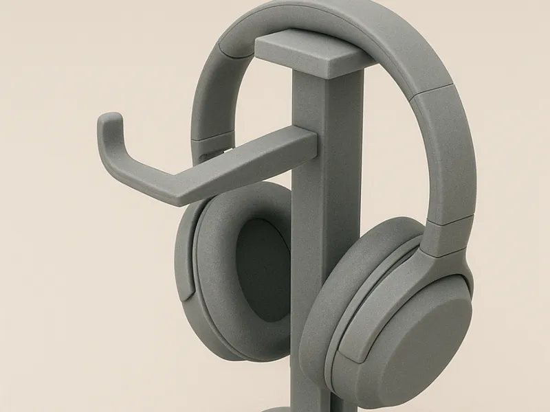 Soporte escritorio para cascos y cable
