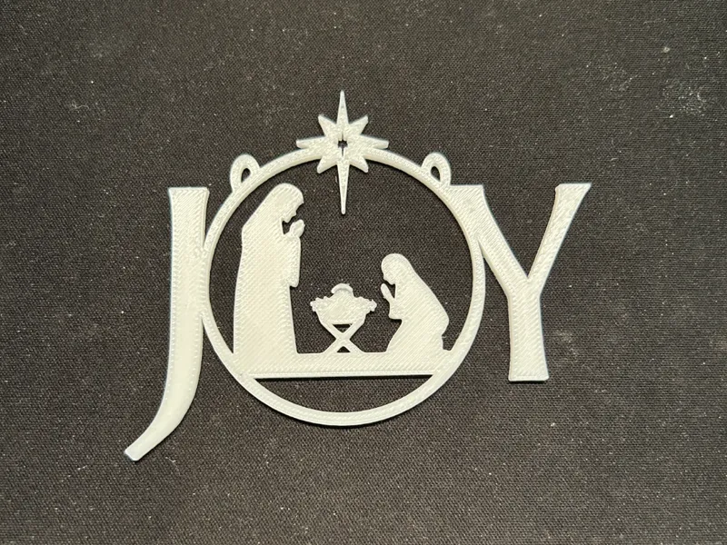 Joy Nativity Christmas Ornament