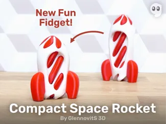 Compact Space Rocket (fidget helix spinner toy)