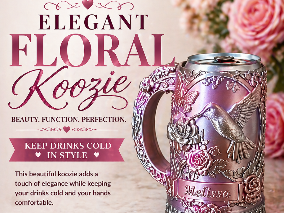 Personalized Hummingbird Koozie