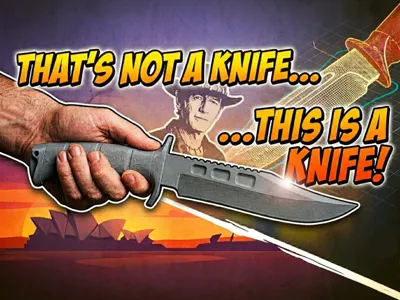 That's Not a Knife. THIS is a Knife! Dundee Bowie 
