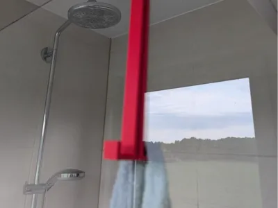 6mm Glass Shower Towel Holder