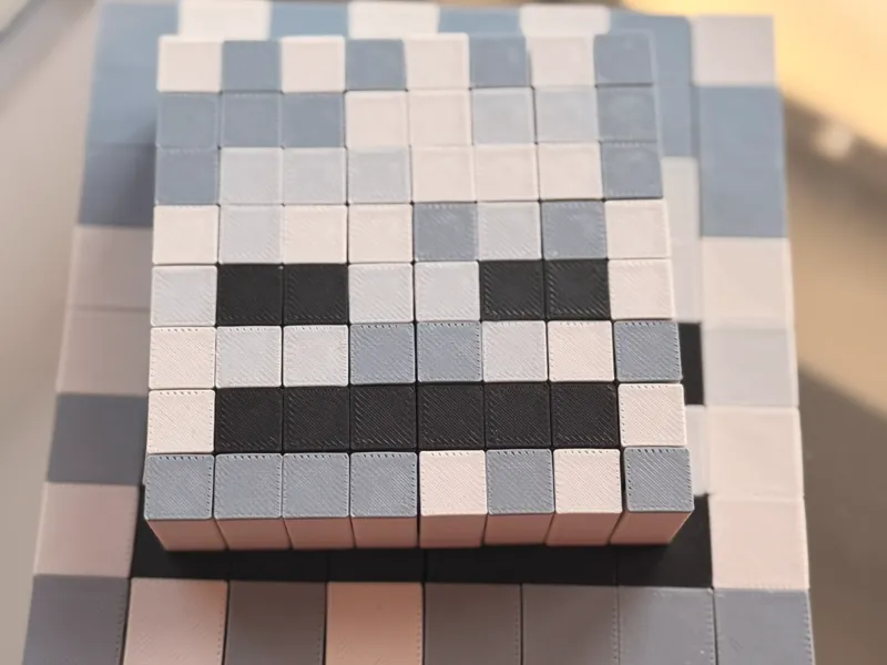 Minecraft Skeleton Stress Cube Modular Fidget Bloc