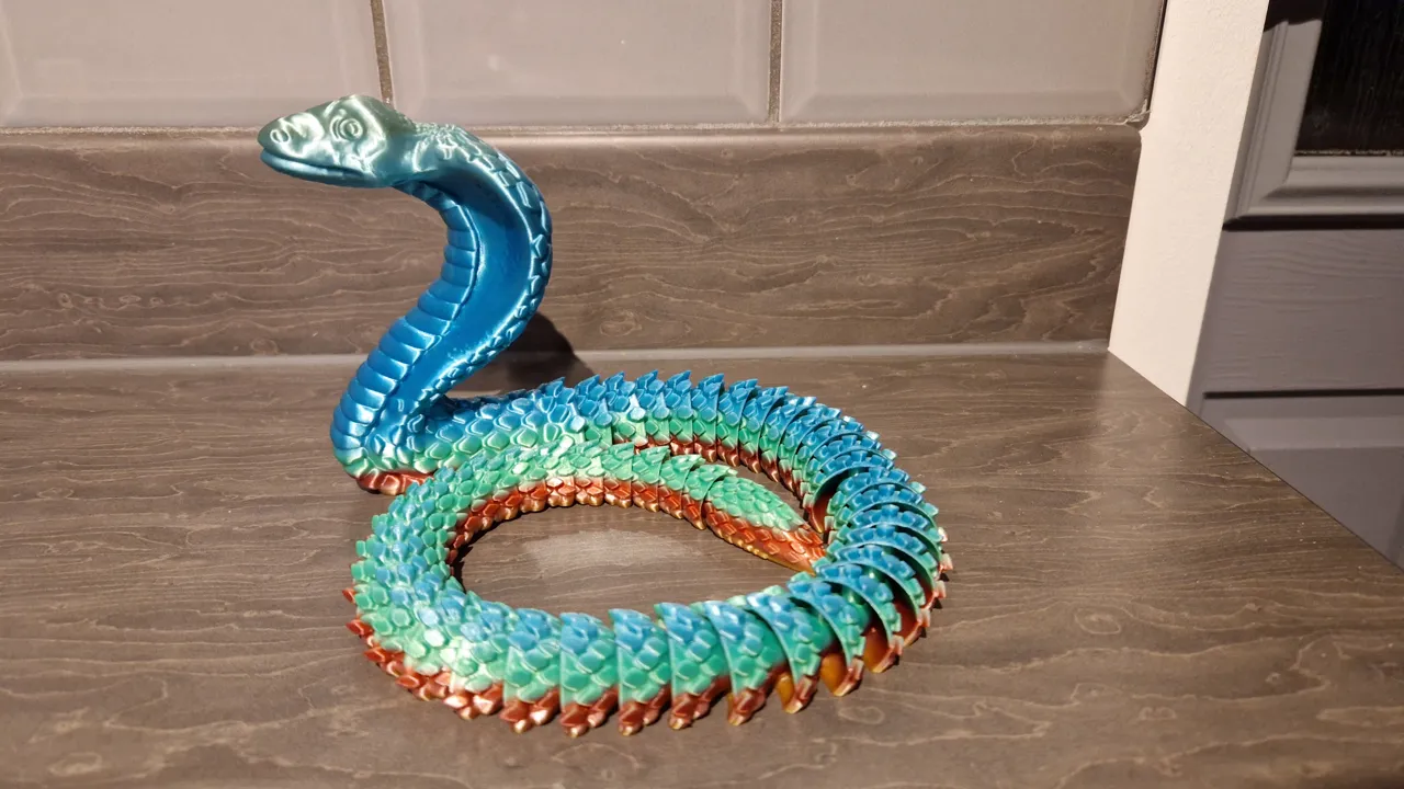 Articulated cobra snake view 4