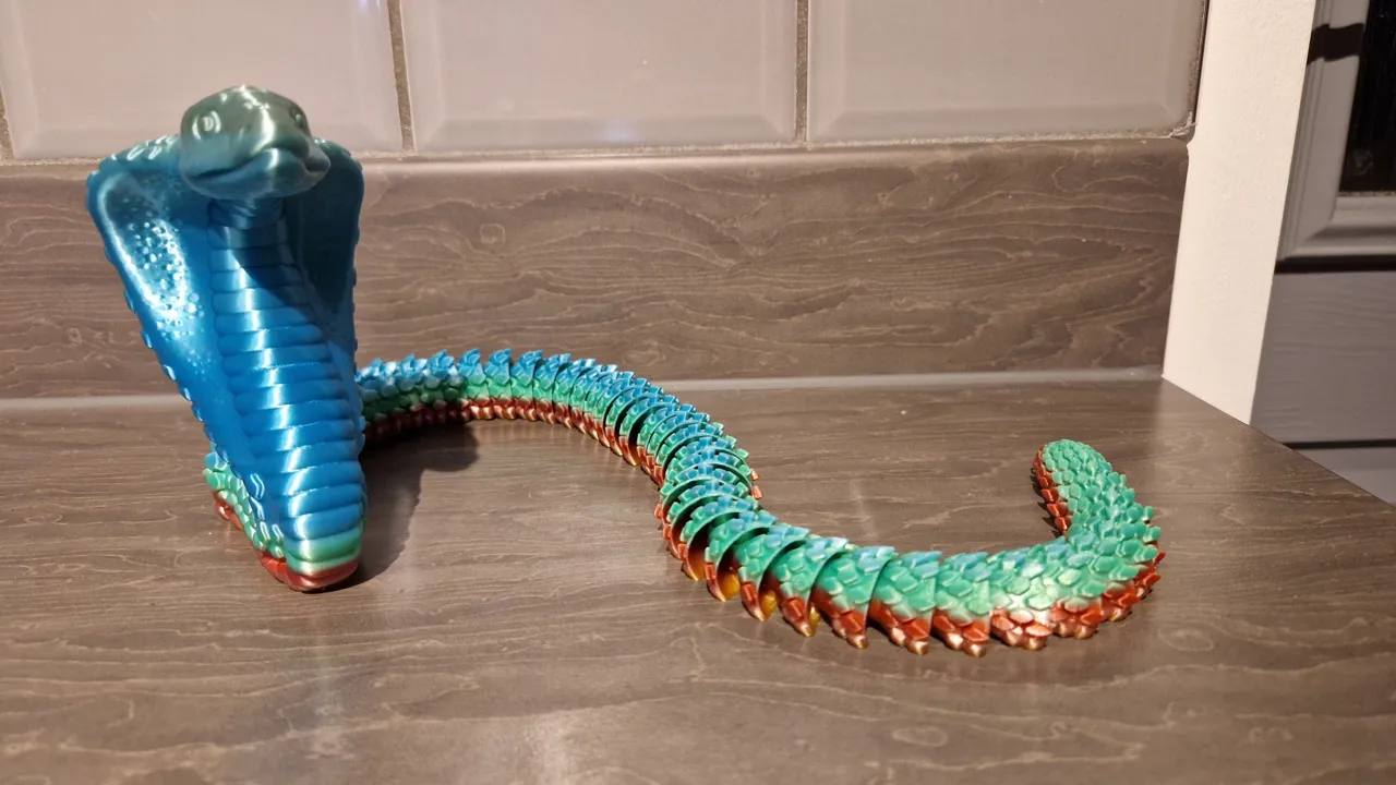 Articulated cobra snake view 3