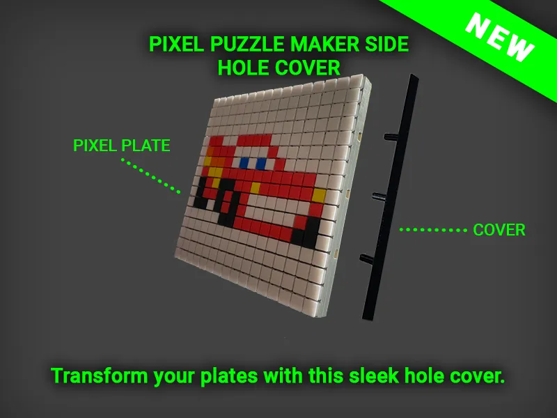 Pixel Puzzle Plate Hole Cover