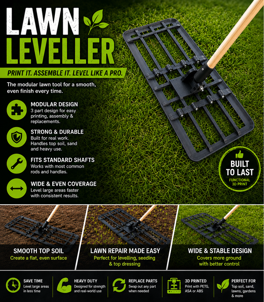 Miniatura 3 do modelo 3D Modular Lawn Leveller