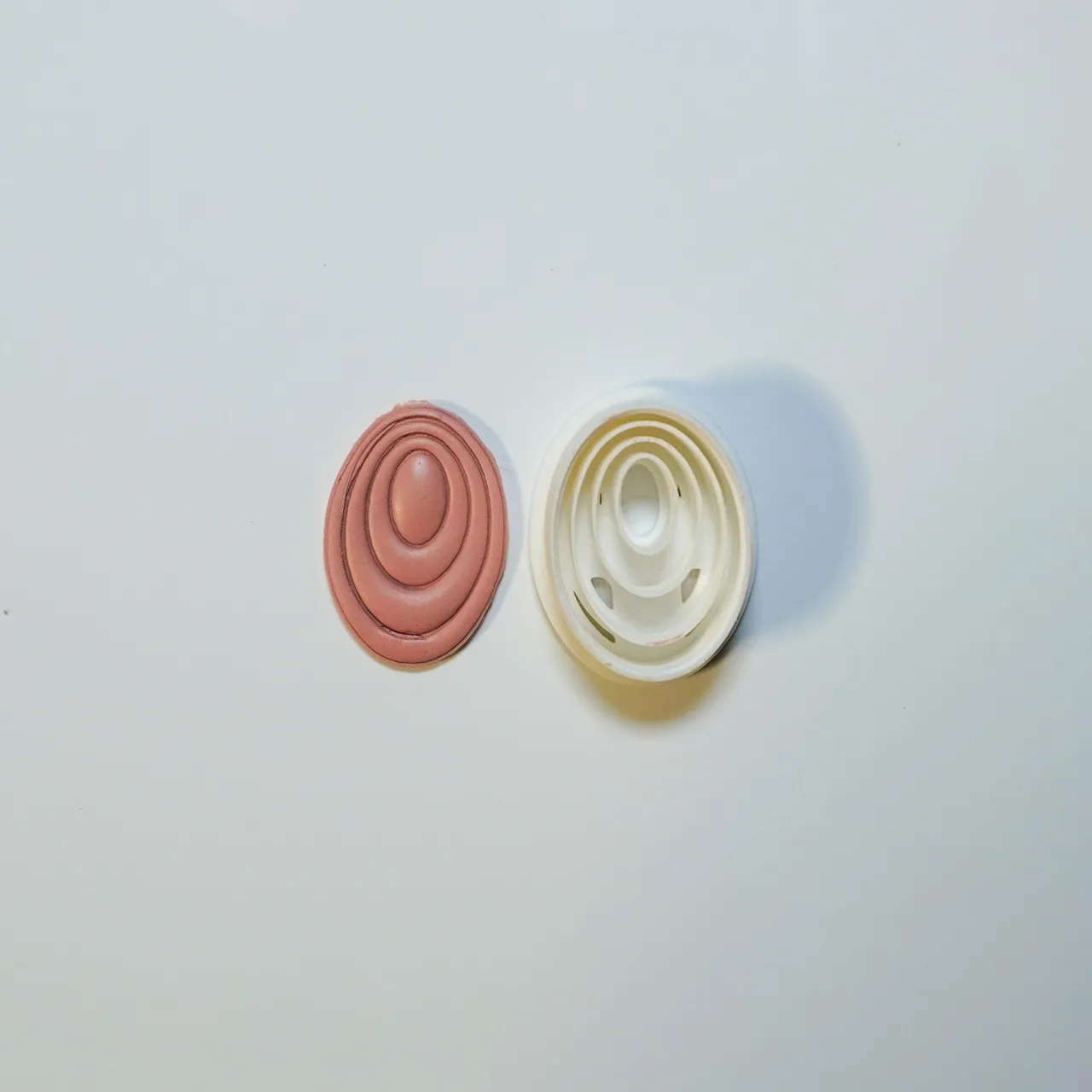Oval Polymer Clay Cutter Earrings Necklace view 2