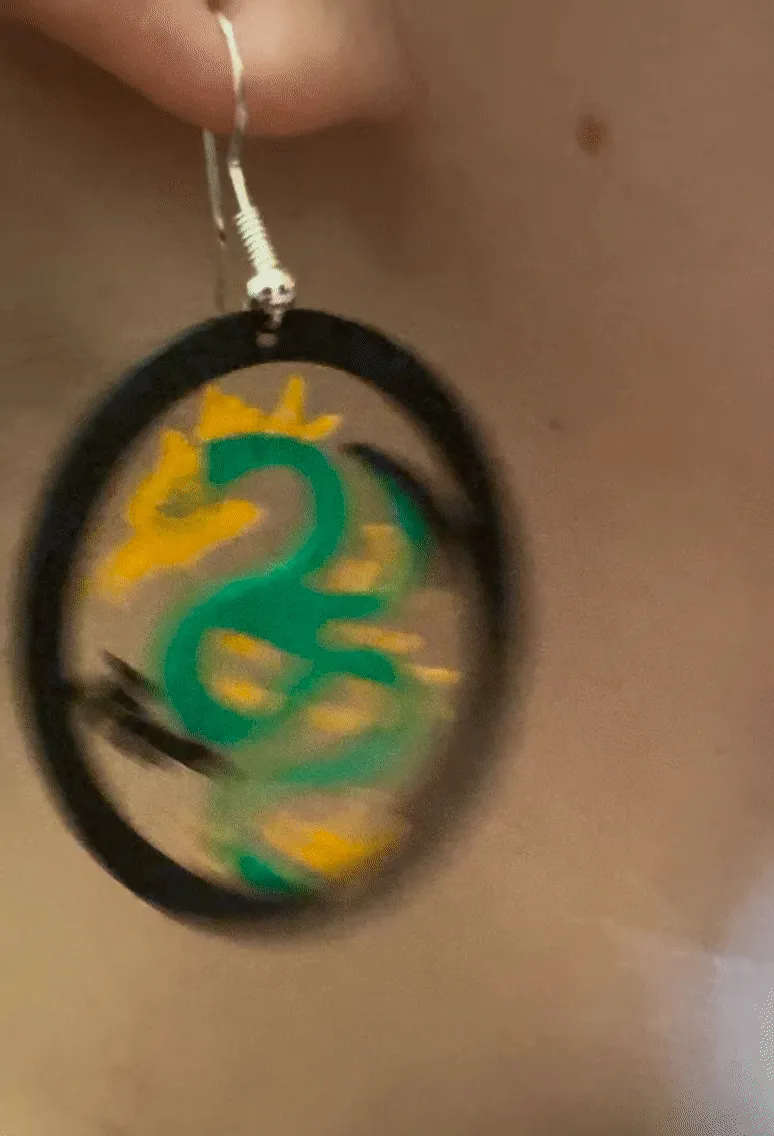 Dragon Earrings view 2