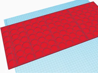 32 mm circle base movement tray row of 7