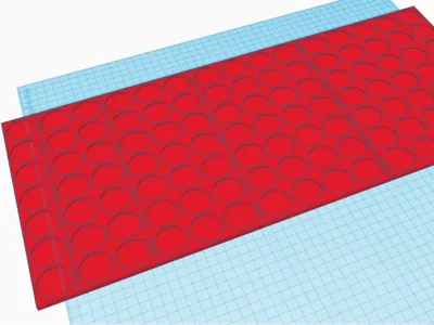 32 mm circle base movement tray row of 7