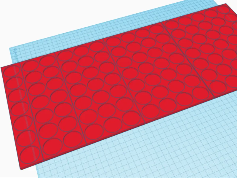 32 mm circle base movement tray row of 7