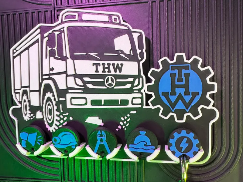 THW Schlüsselbrett Technisches Hilfswerk 2 Designs