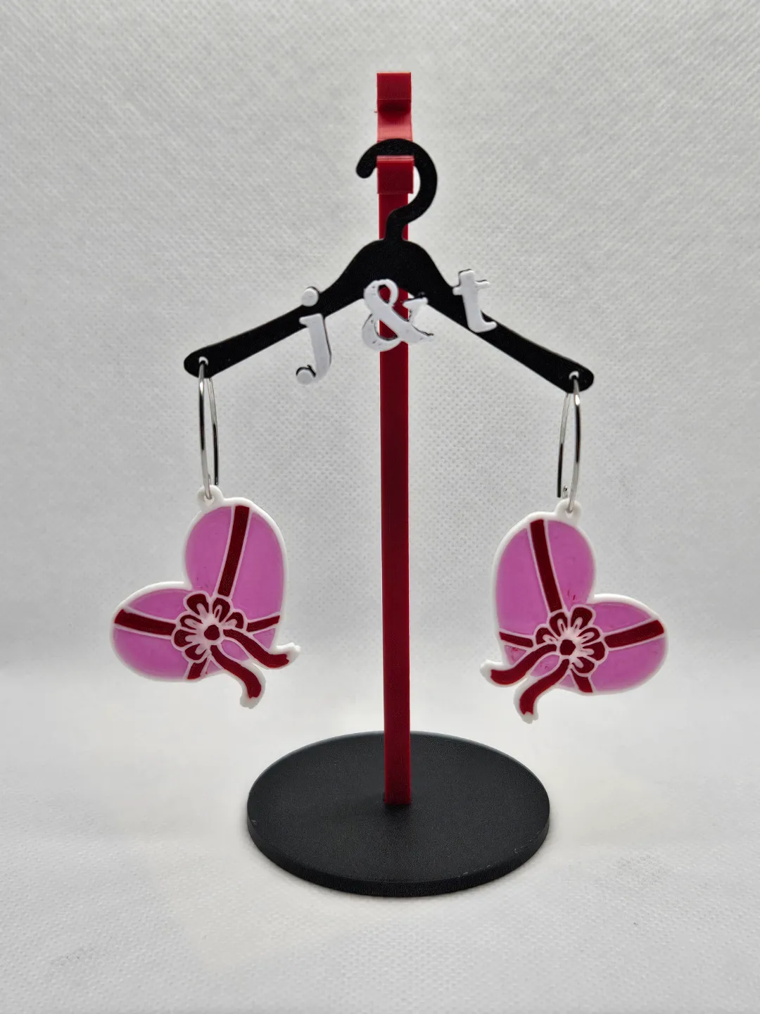 Valentines earrings view 2