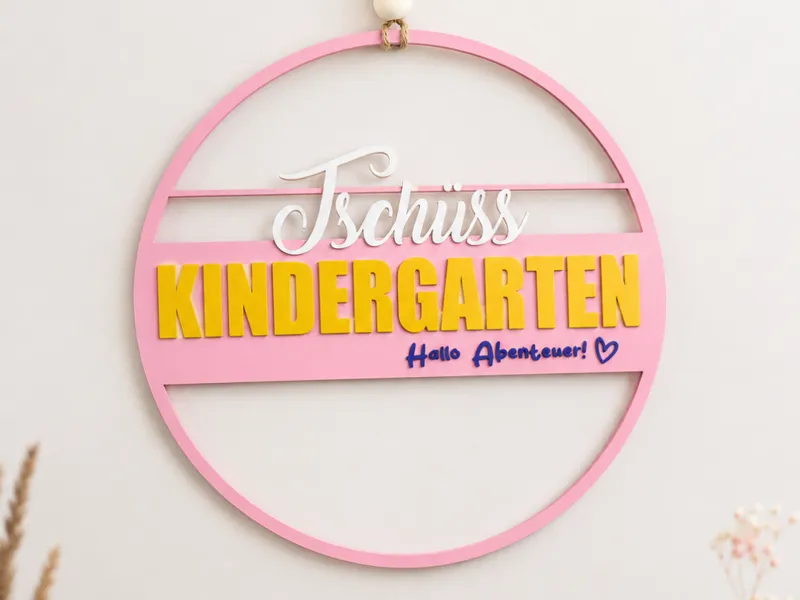Kranz Einschulung  Tschüss Kindergarten  Schulkind
