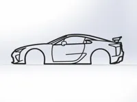 Décoration murale silhouette Lexus LFA — photo 2
