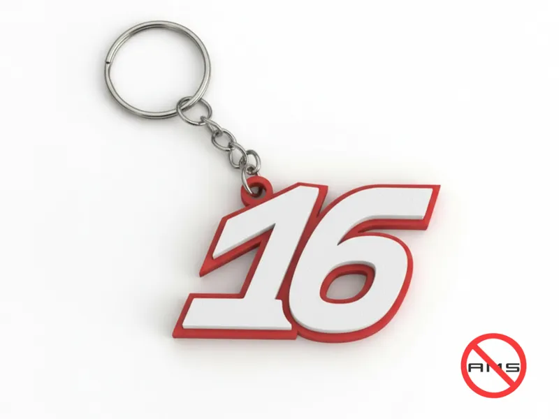 F1 - Leclerc #16 Keychain (NO AMS Needed)