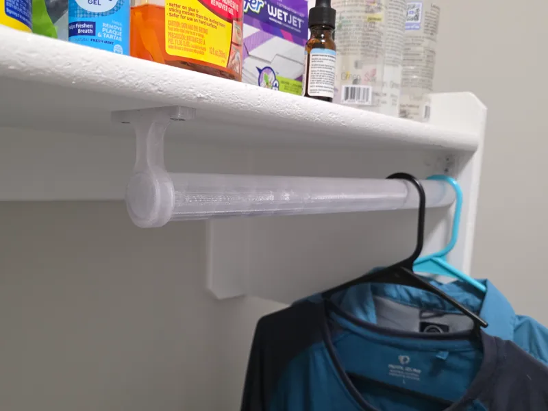 Laundry Room Clothes Hanging Bar (no glue)