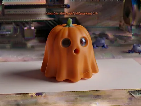 Adorno temático: Fantasma Calabaza de Halloween (Ghost Pumpkin) — referencia de MakerWorld