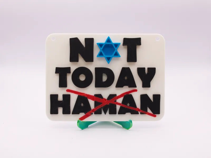 Not Today Haman sign, window & door hanger 