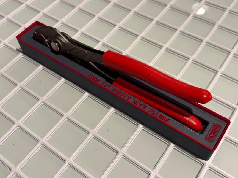 Icon Parrot-Nose Pliers Gridfinity Bin