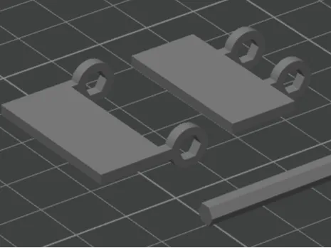 Charnières d'ailerons pour Cessna 175 (maquette)