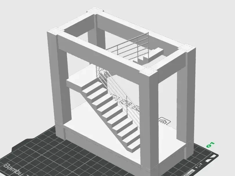 Miniatura 2 do modelo 3D 楼梯间模型