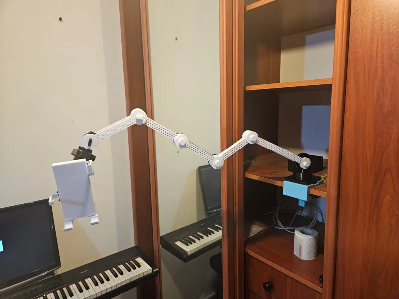 modular all 3D printed phone holder arm+case+base