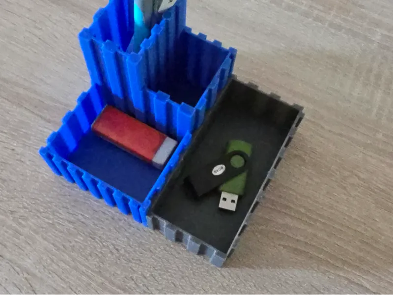 Castle Grid 2-Piece Modular Desk Organizer