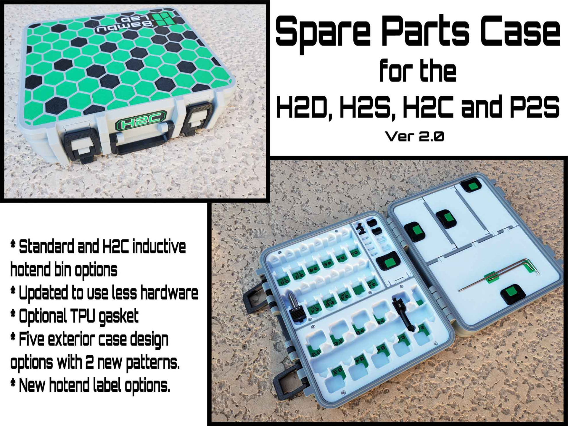 Bambu H2D/S/C and P2S Accessory Case V2.0 (NEW)