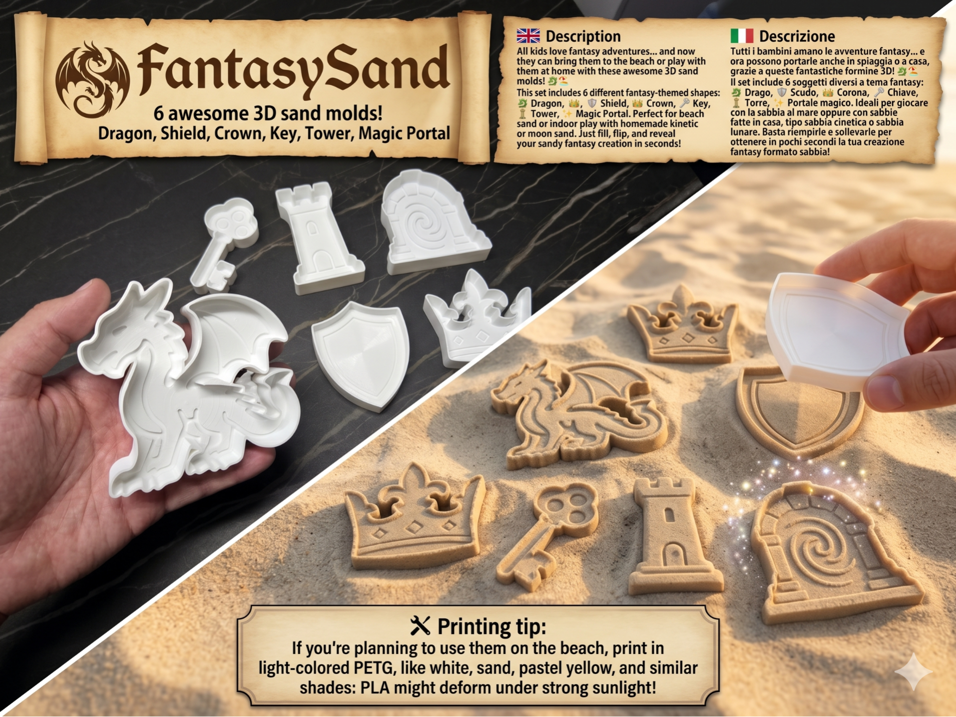 FantasySand - 6 Magic Sand Molds