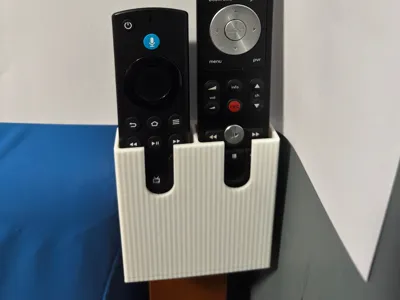 TV Remote Wall Holder (Screw or Double‑Sided Tape)