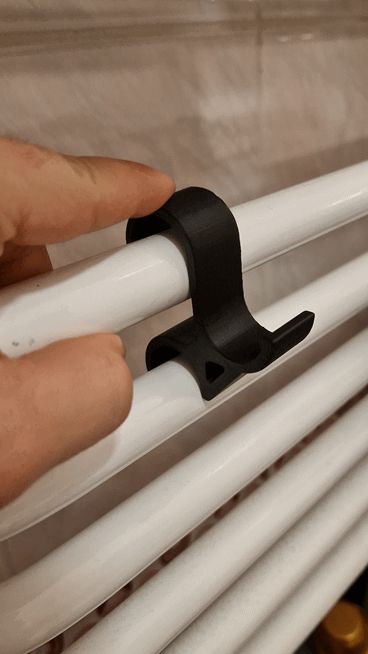 Bathroom radiator hook / hanger towel