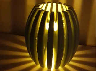 MODERN RIBBED LED TEA LIGHT HOLDER (STYLE 04)