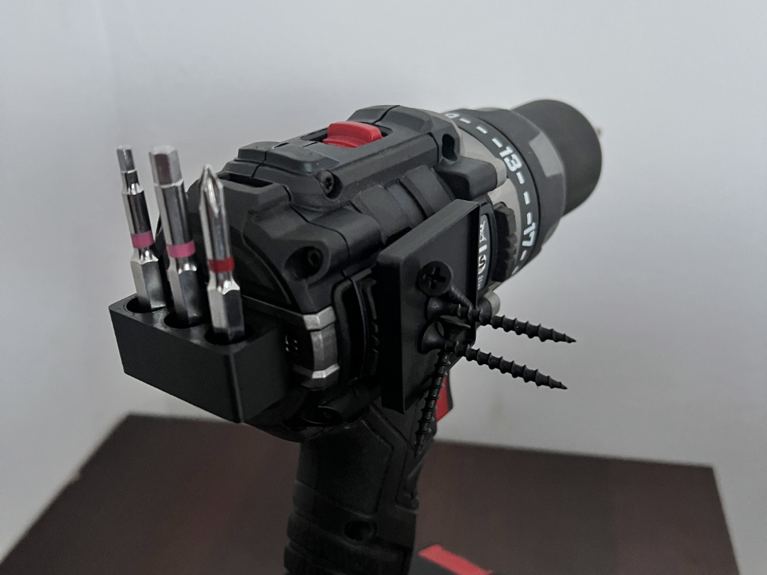 Magnetic bit holder and screw tray