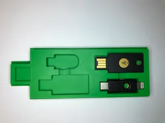 Yubikey storage box with 5ci, 5c NFC, 5 NFC, Nano.