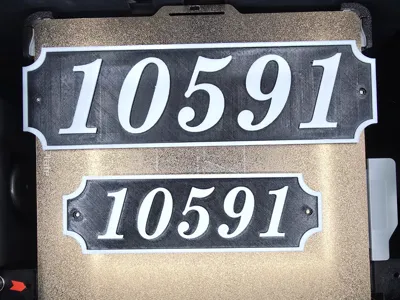 Customizable House Number Sign