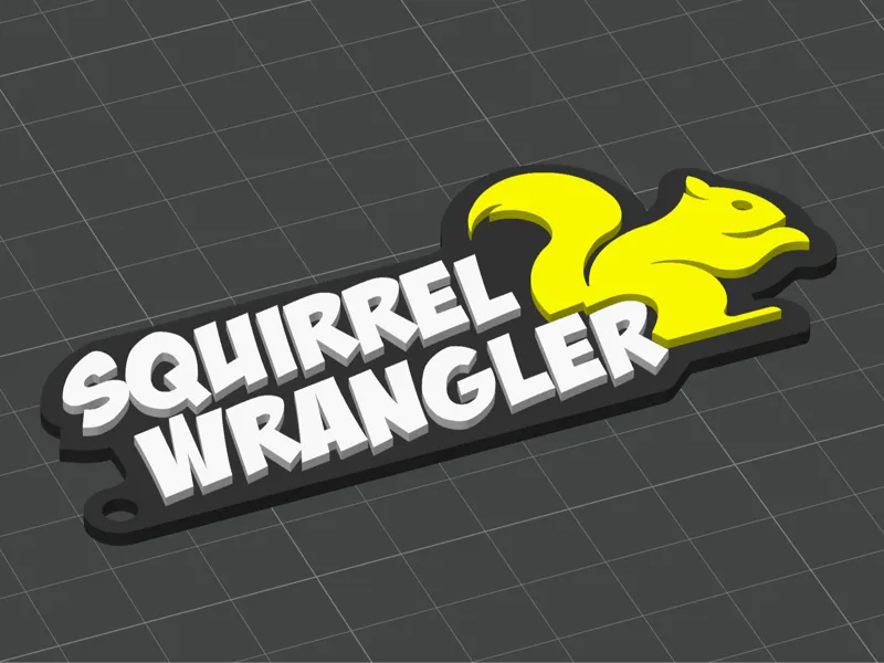 Squirrel Wrangler Keychain