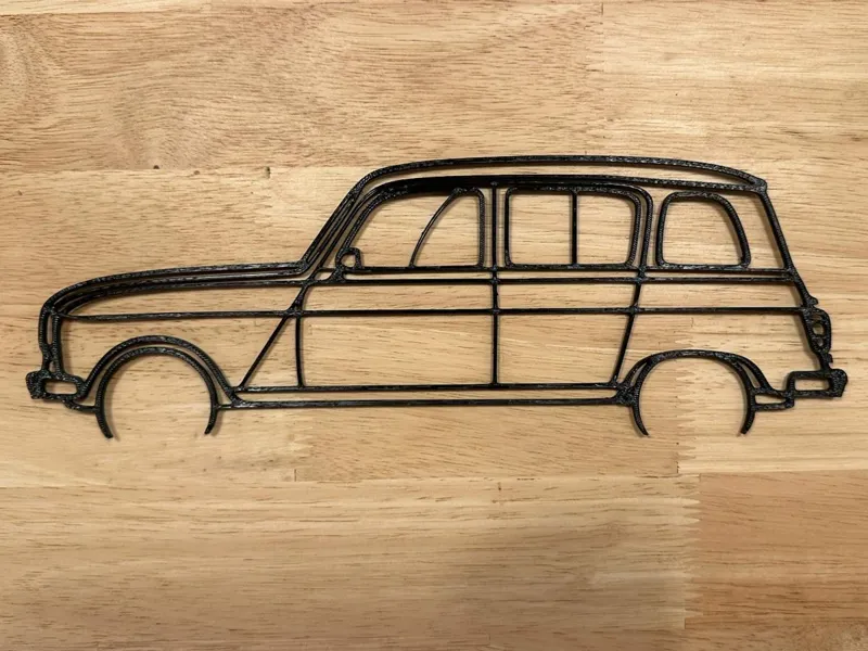 Renault 4 Classic Relief – Vintage Car Wall Art