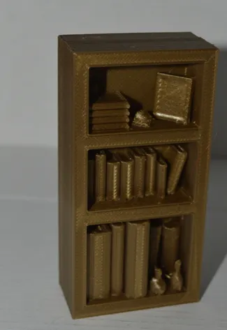 Mini Bookshelf Figurine