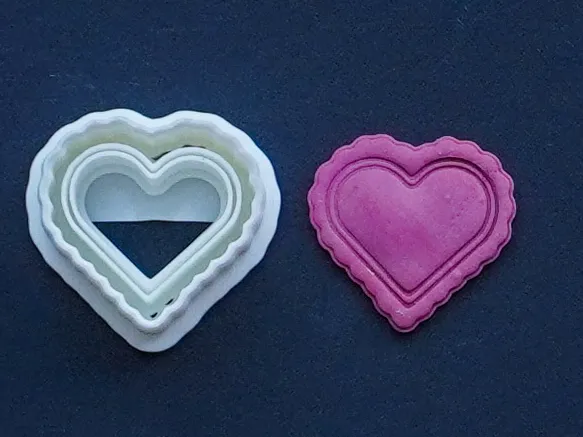 Heart Pie Polymer Clay Cutter Earrings Necklace