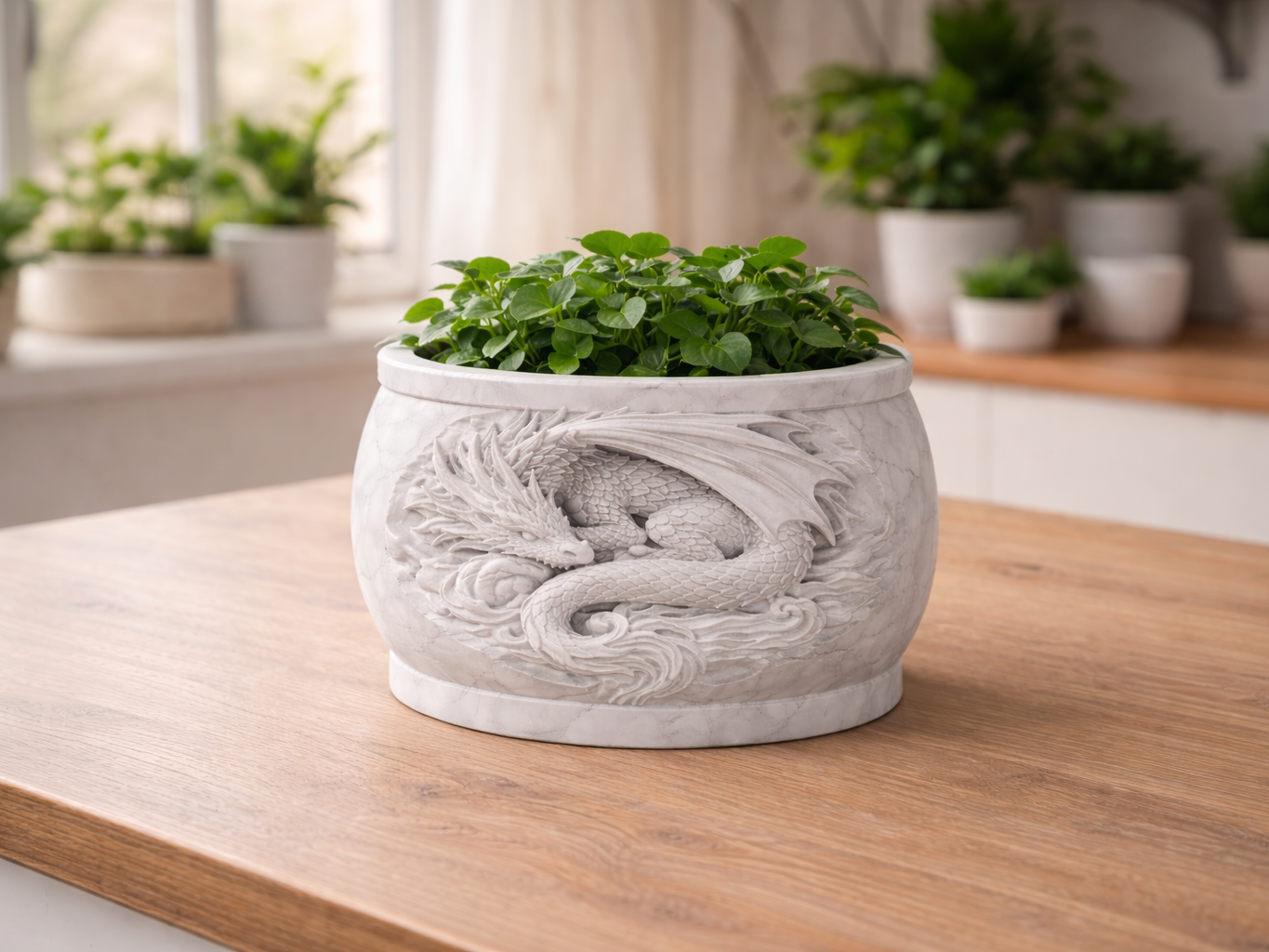Sleeping Dragon Planter – Decorative Flower Pot