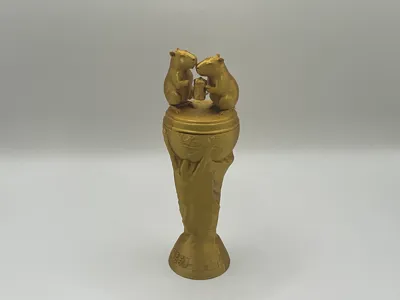 Funny Capybara World Cup Trophy